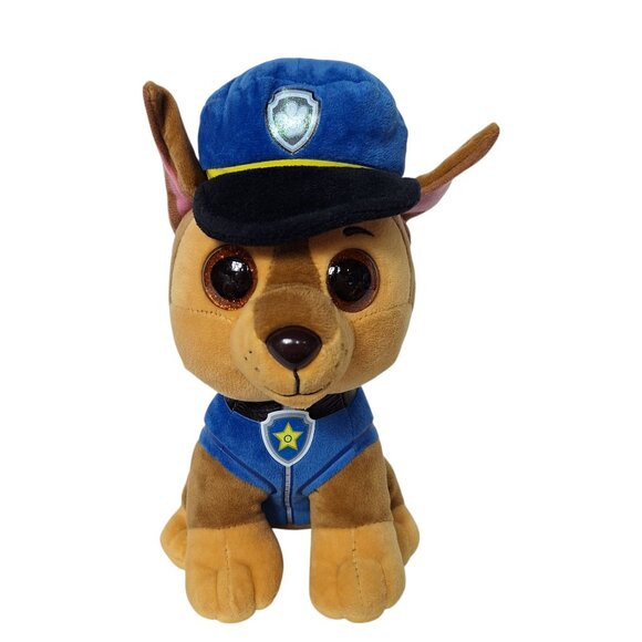 Ty Beanie Boo Paw Patrol Chase Plush Dog 10 Inch - Picture 1 of 5